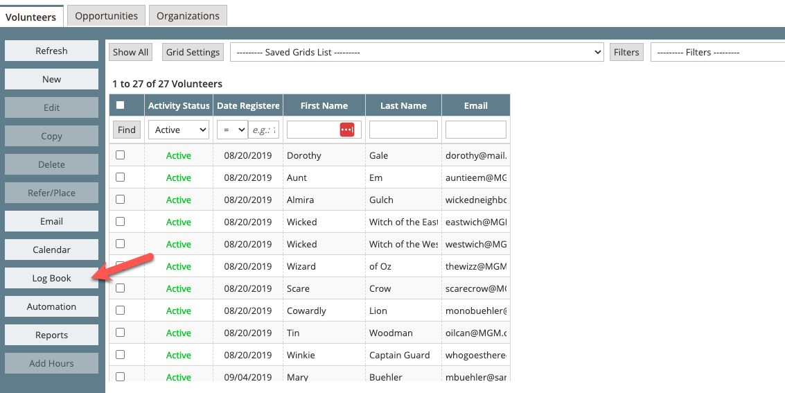 NO LOG BOOK COMES UP CANT LOG NEW CONTACT visual data 3
